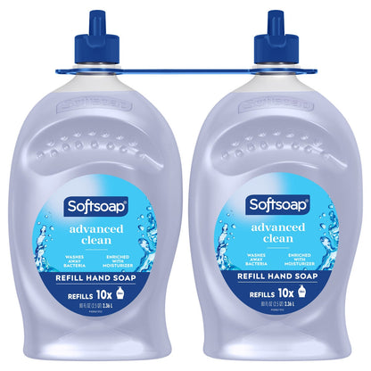 Softsoap Advanced Clean liquid hand soap refill 80 oz 2-pack