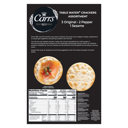 Carr's Original table water crackers in variety pack