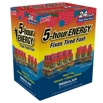 5-hour Energy regular strength berry energy shot 24 count