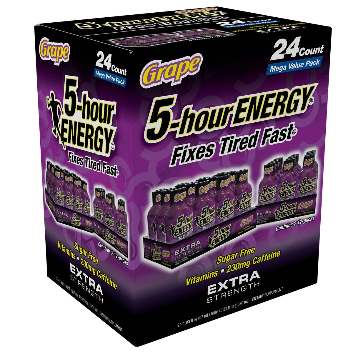 5-hour Energy extra strength grape energy shot 24-count