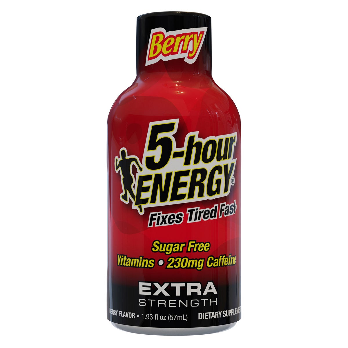 Berry flavored sugar free 5-hour Energy shot bottle