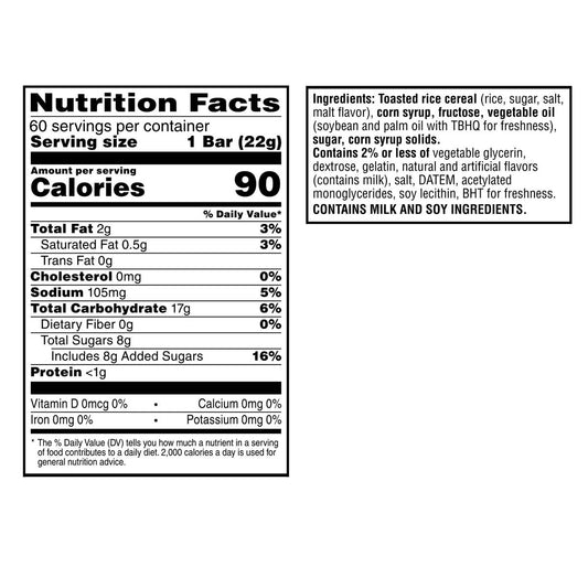 Original marshmallow Rice Krispies Treats snack bars