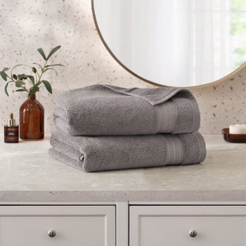 Charisma 100% Hygrocotton towel set in gray