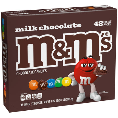 M&M's milk chocolate candy full-size 48-count box