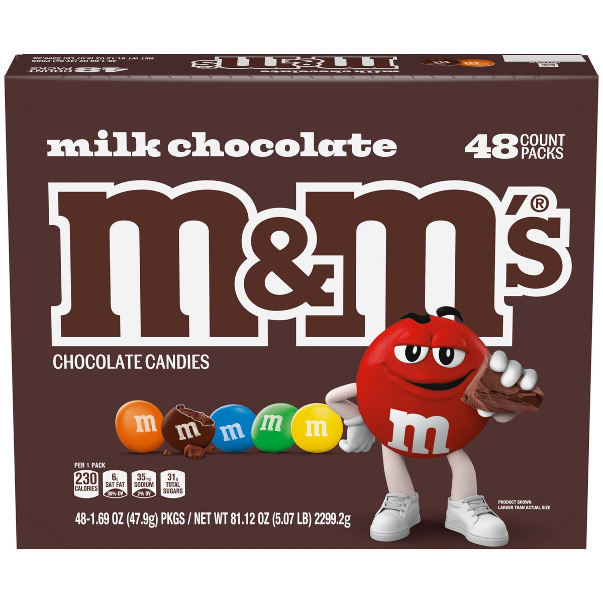 M&M's full-size milk chocolate candy pack