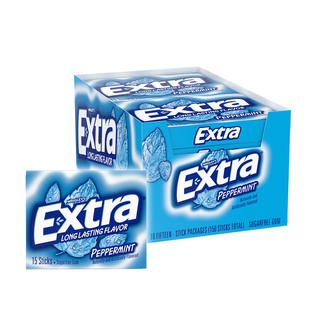 Extra gum 15-stick peppermint pack