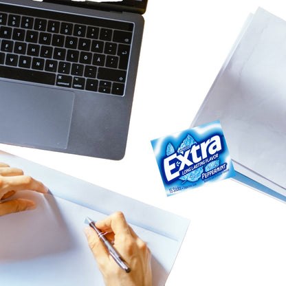 Extra sugar free peppermint gum packaging