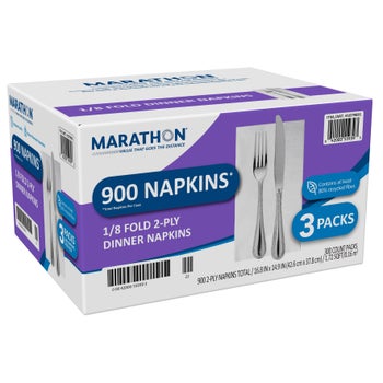 Marathon 2-ply dinner napkins 900 count pack