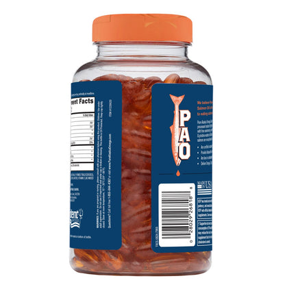 Wild Alaskan salmon oil omega-3 supplement front label