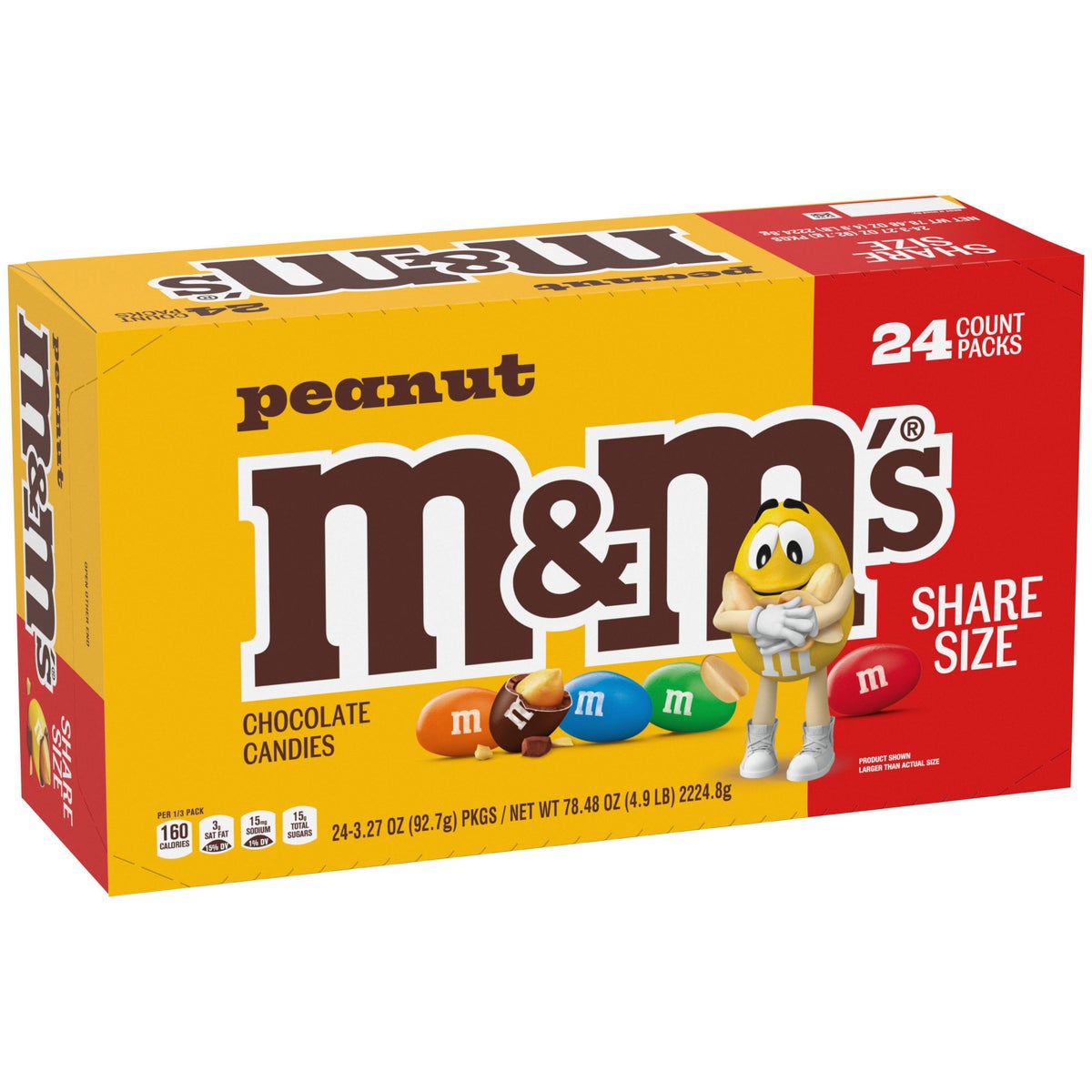 M&M's peanut chocolate candy share size pack
