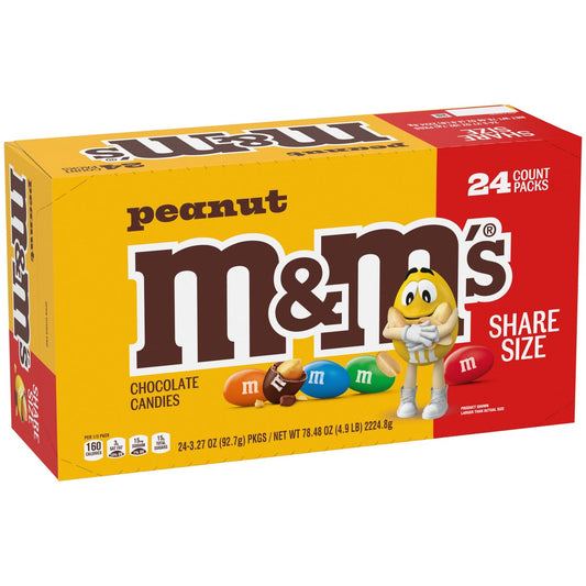 M&M's peanut chocolate candy share size pack