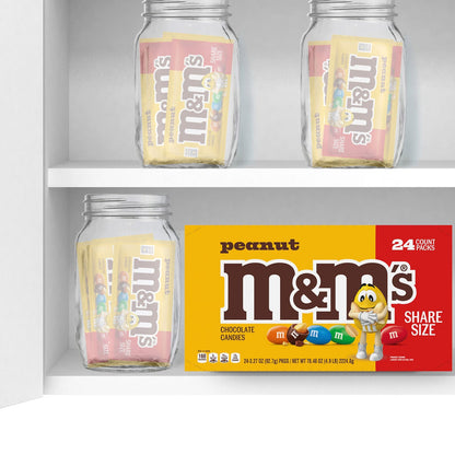 M&M's peanut chocolate candy 24-count pack