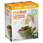 Medium powder-free latex-free vinyl gloves for food service