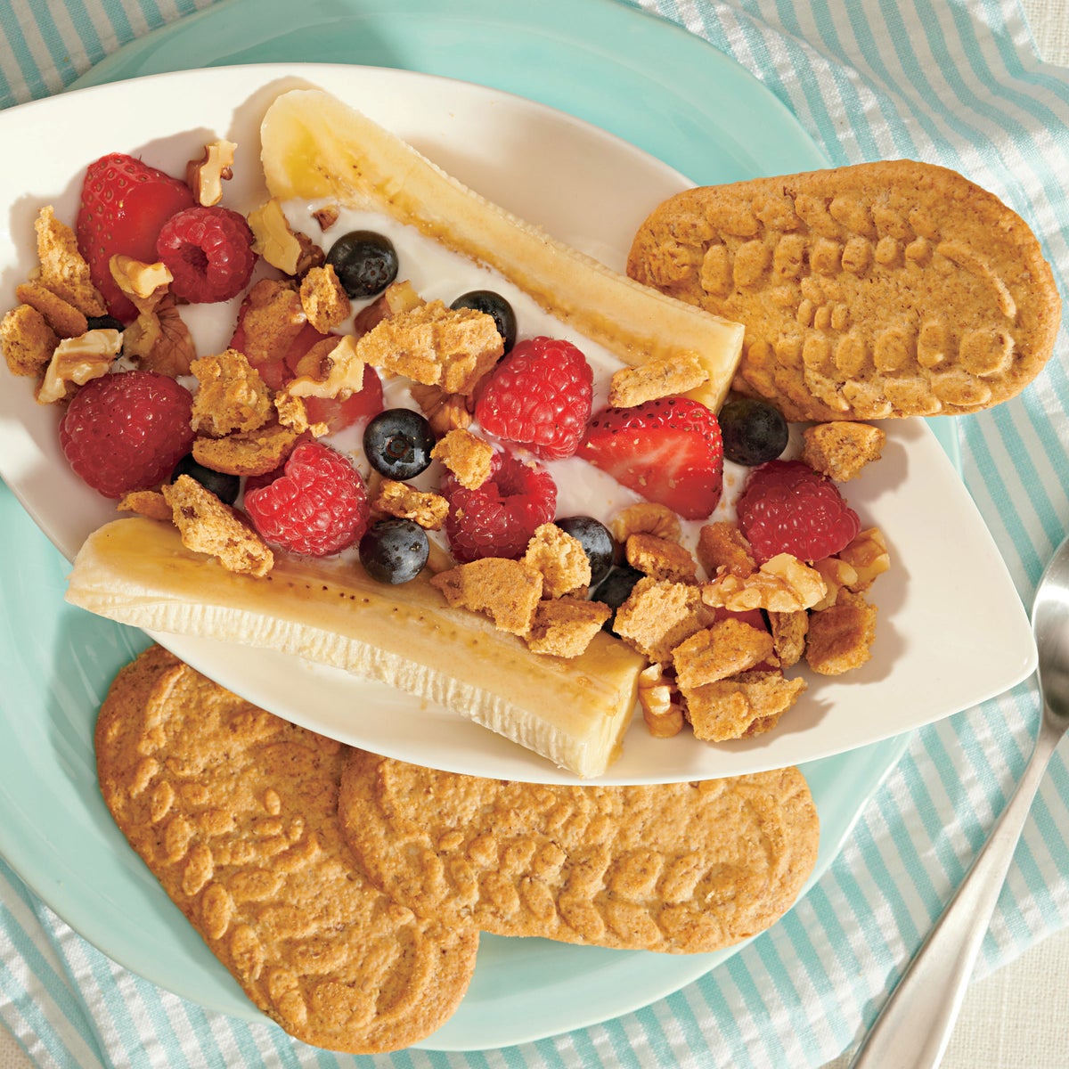 BelVita cinnamon brown sugar biscuit close-up