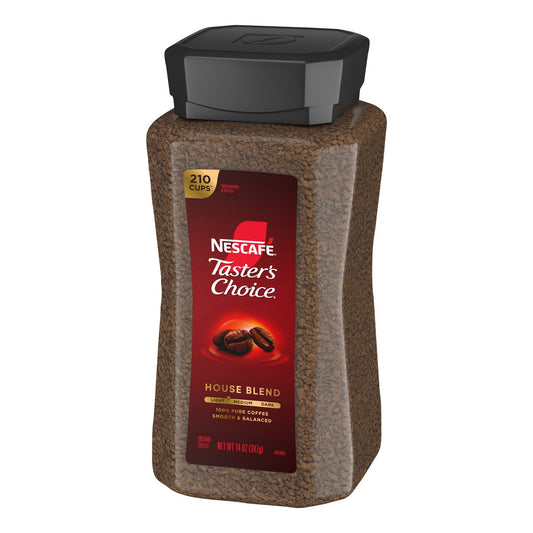 NESCAFÉ — NESCAFE Taster's Choice Instant Coffee, House Blend, Light-Medium Roast,14 oz