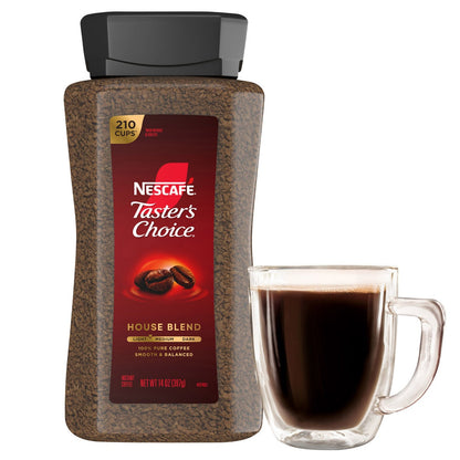 NESCAFÉ — NESCAFE Taster's Choice Instant Coffee, House Blend, Light-Medium Roast,14 oz
