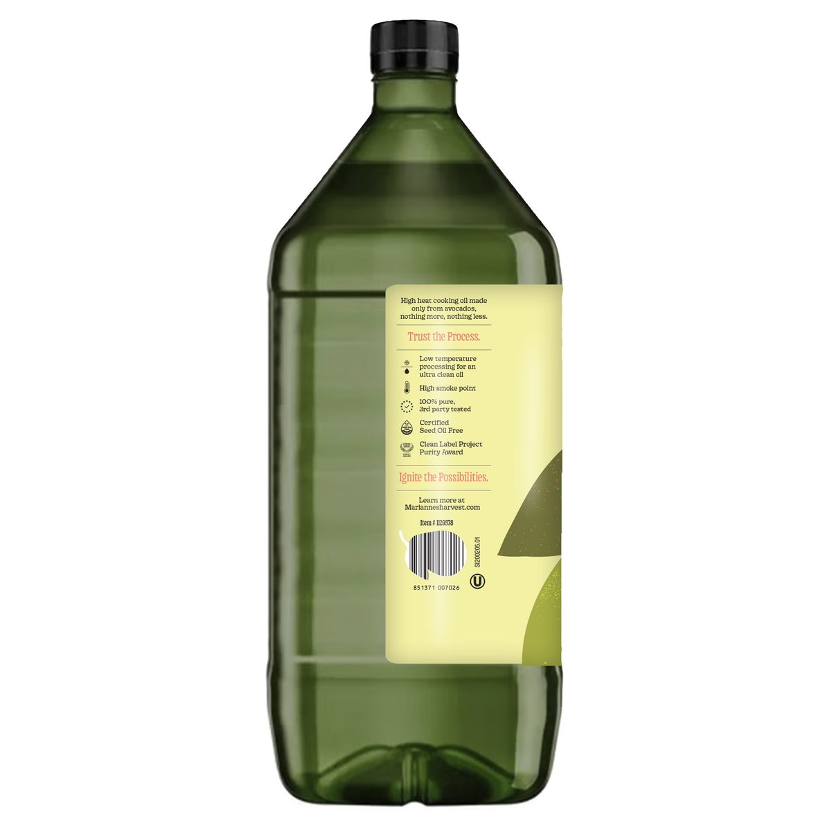 Marianne's Harvest 100% avocado oil label