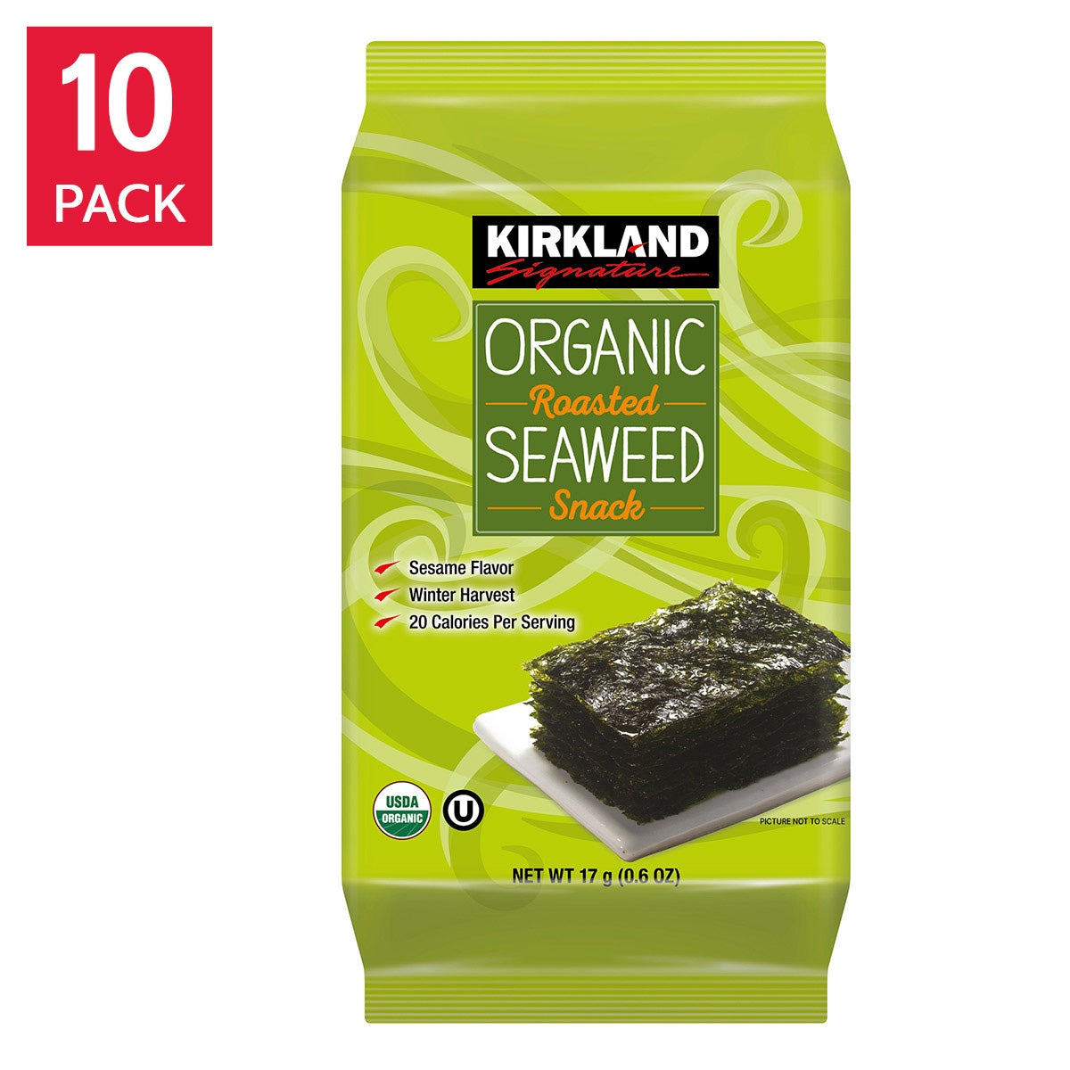 Kirkland Signature organic roasted seaweed snack box