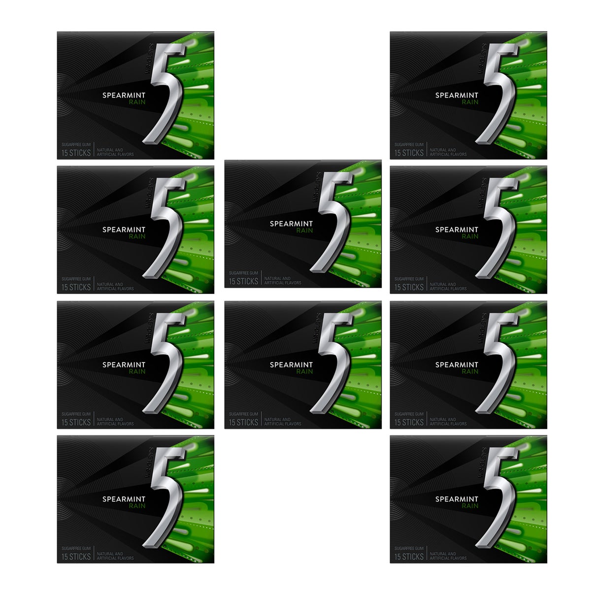 Pack of Wrigley's 5 Gum with 15 sticks per pack