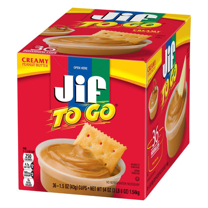 Jif To Go creamy peanut butter snack pack