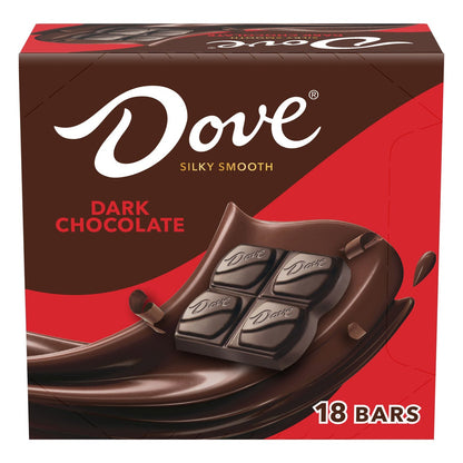 Dove dark chocolate candy bars 18 count pack