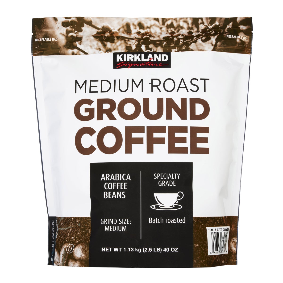 Kirkland Signature medium roast coffee 40 oz bag