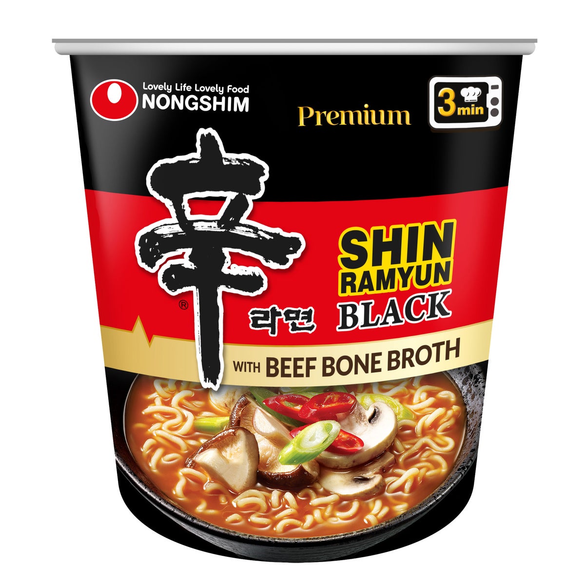 Nongshim Shin Black 3.5 oz noodle soup cup