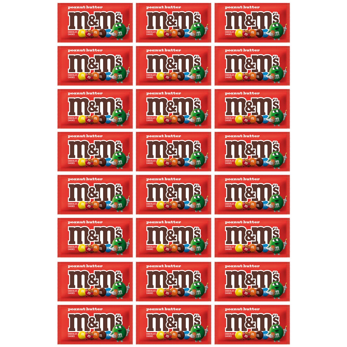 24-count M&M's peanut butter candy case
