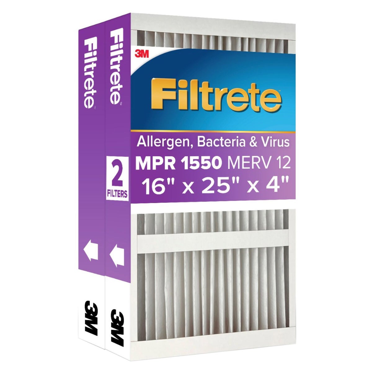 Filtrete 4-inch MERV 12 air filter 2-pack
