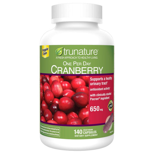 trunature Cranberry 650 mg vegetarian capsules bottle