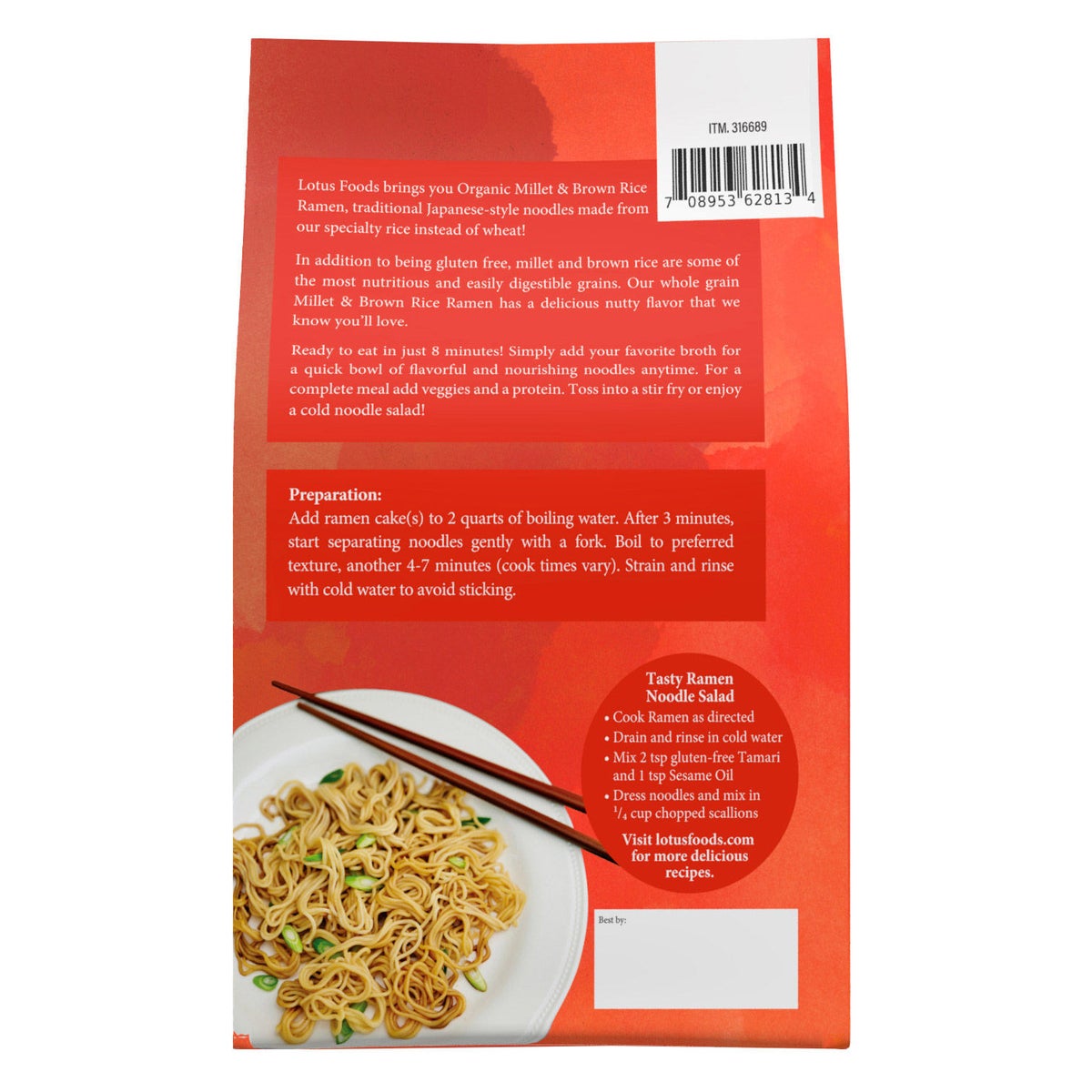 Organic gluten free vegan ramen noodles by Lotus