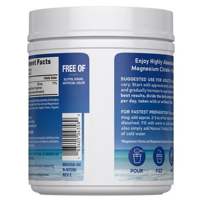 Magnesium citrate glycinate powder for daily mixing
