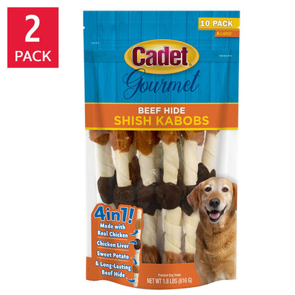 Cadet triple flavored x-large shish kabob dog treats