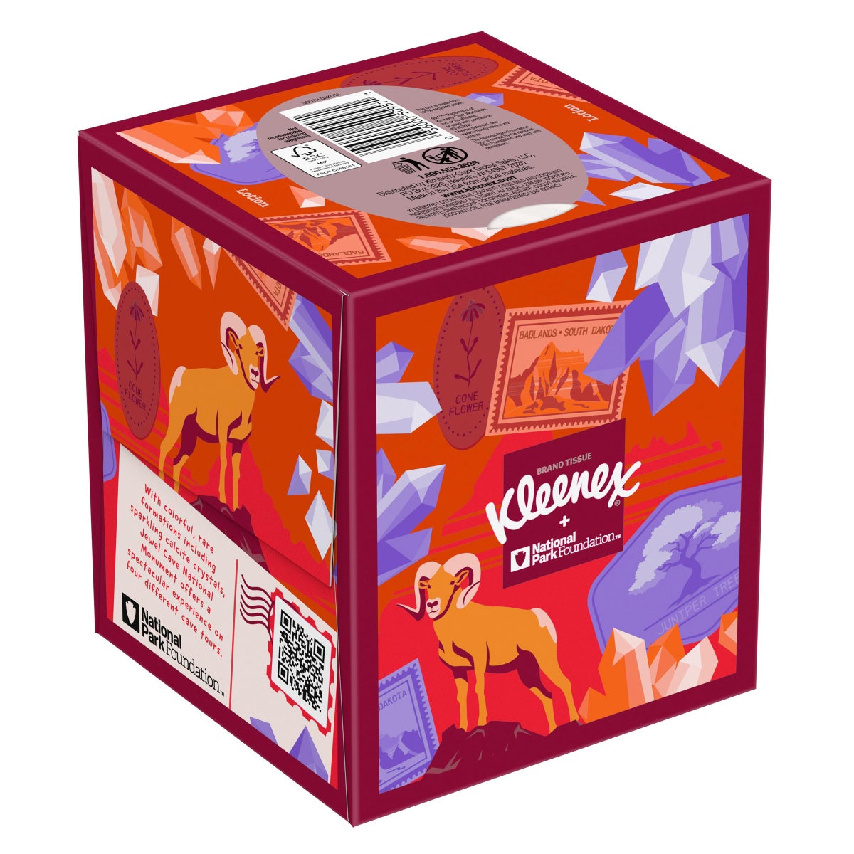 Kleenex 3-ply facial tissues with soothing lotion