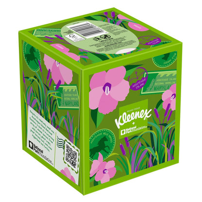 Kleenex upright facial tissue box side view