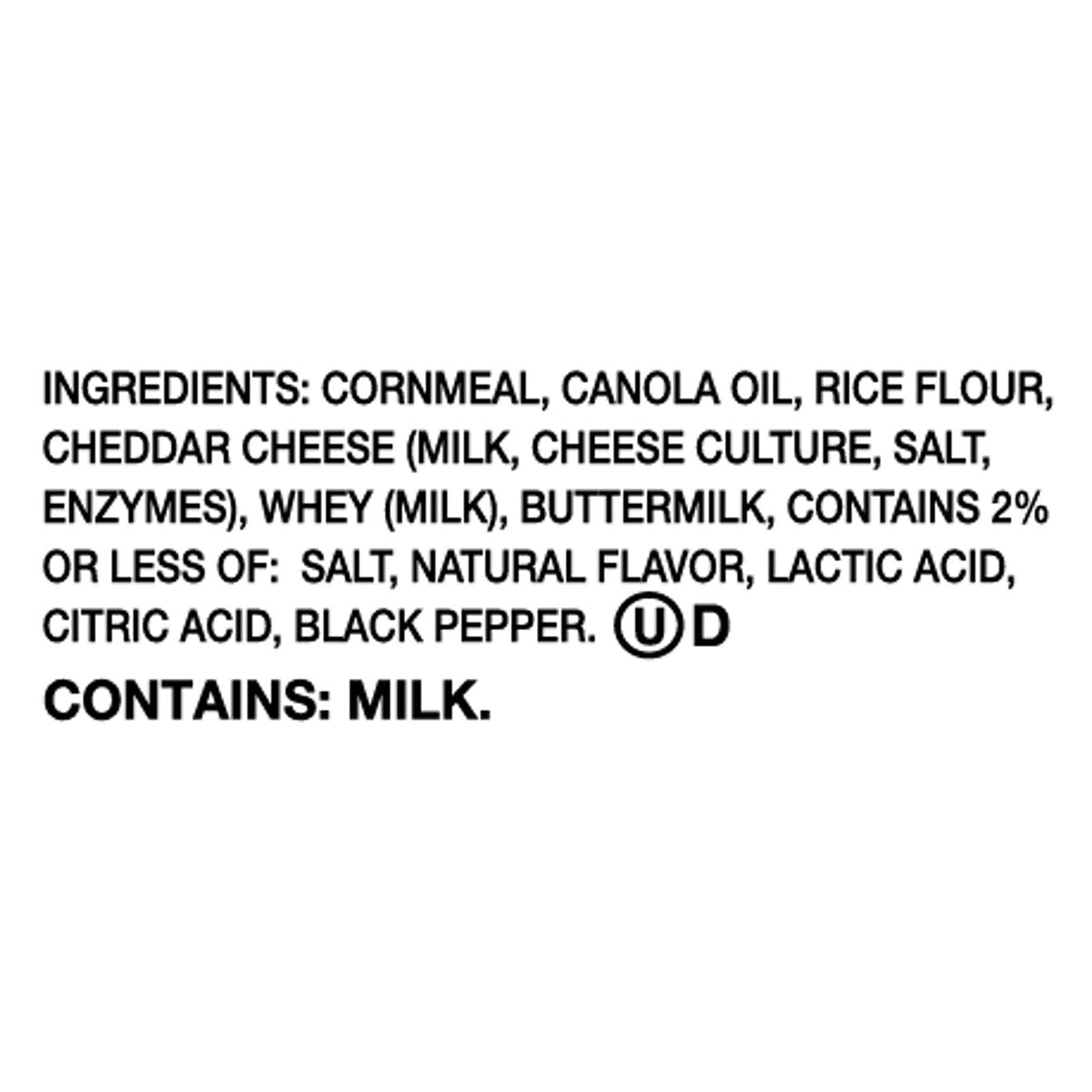 Individual 0.5 oz Pirate's Booty white cheddar snack packs