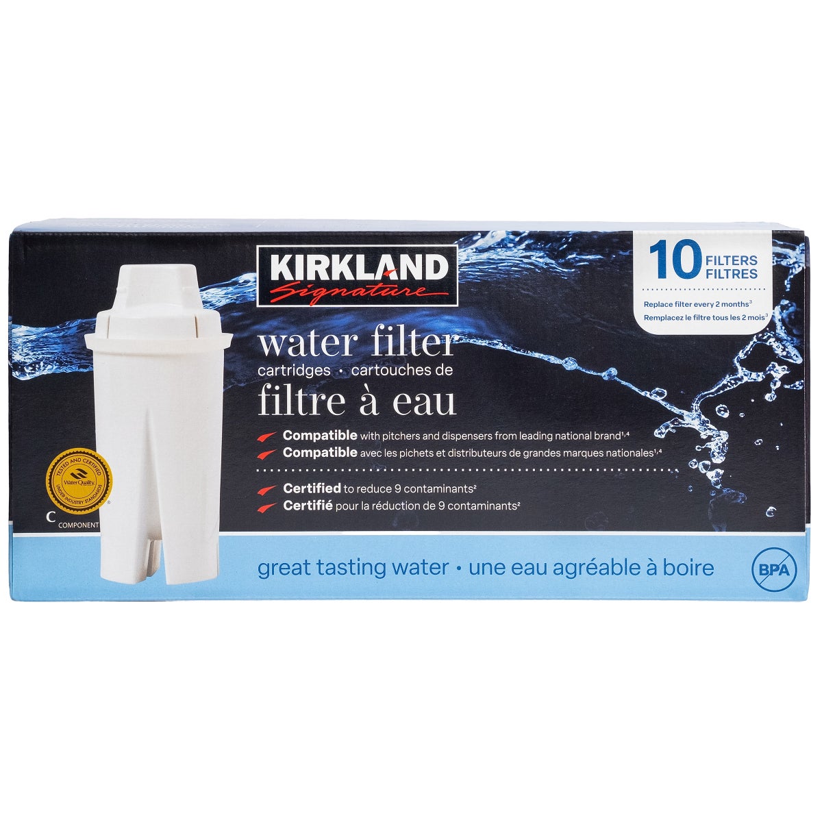 Kirkland Signature 10-pack water filter cartridges