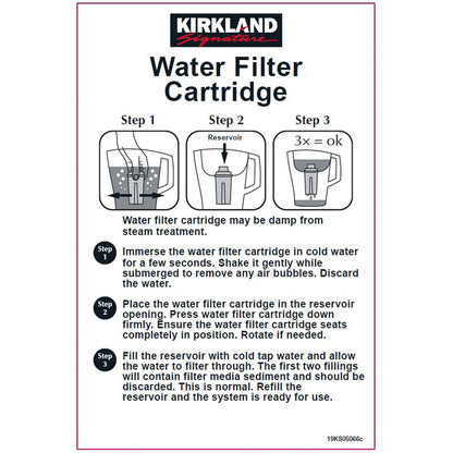 Kirkland Signature water filter cartridge set for Brita pitchers