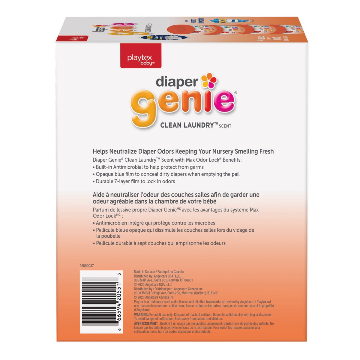 Diaper Genie refill with 1080 total count