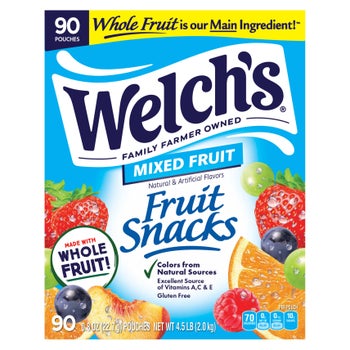 Welch's Fruit Snacks 90-count real fruit pouches