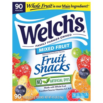 Welch's Fruit Snacks 90-count real fruit pouches