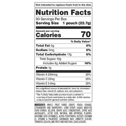Welch's .8 oz single-serve fruit snack pouches