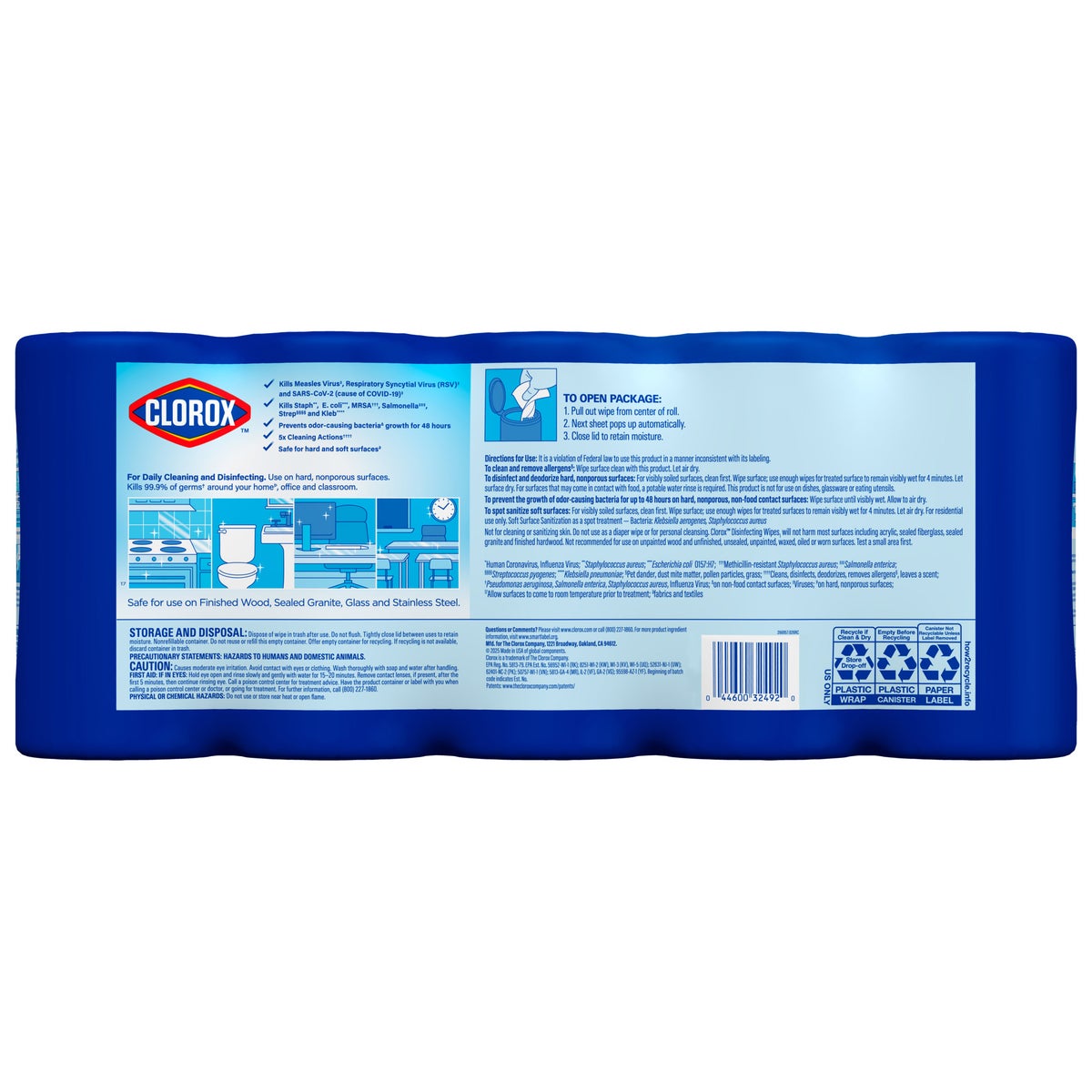 Clorox fresh scent disinfecting wipes container