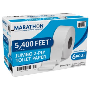 Marathon jumbo roll 2-ply bath tissue 6 rolls