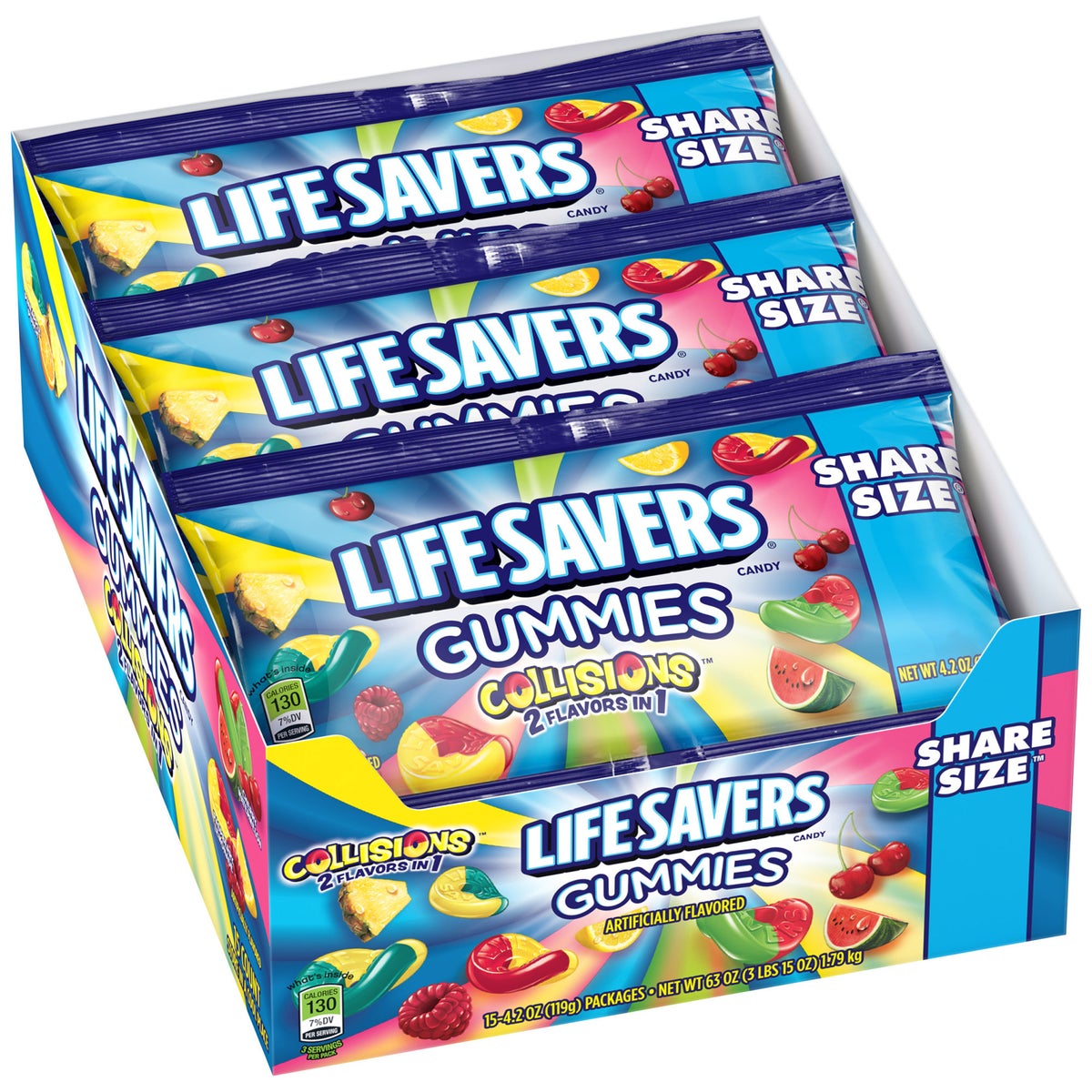 Life Savers gummy candy with mixed fruit flavors