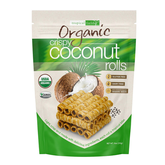 Tropical Fields organic coconut rolls 11 oz package