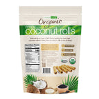 Organic coconut rolls with roasted black sesame seeds