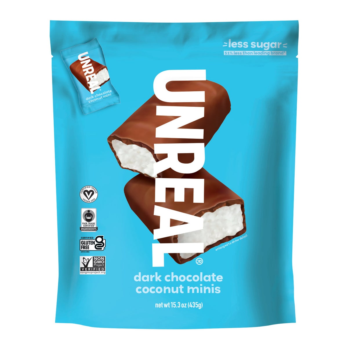 UNREAL Dark Chocolate Coconut Minis 15.3 oz bag