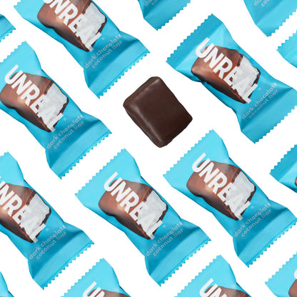 Dark chocolate coconut minis for sharing