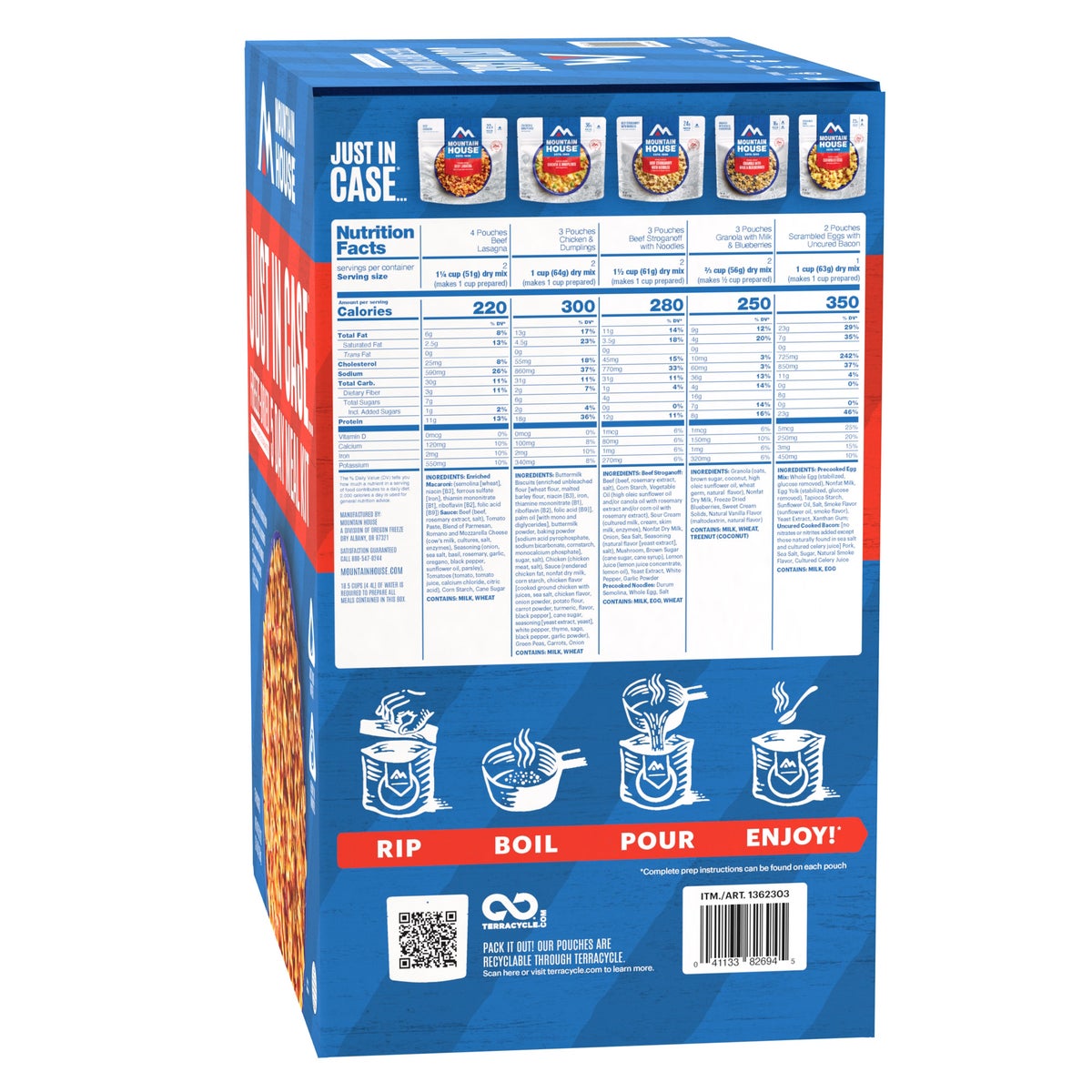 Mountain House 28 serving emergency food kit